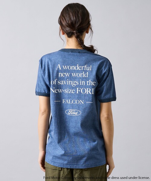 GOOD ROCK SPEED（グッドロックスピード）の「【GOOD ROCK SPEED / グッドロックスピード】FORD ロゴプリント/FORD Ringer /CARグラフィック/ユニセックス（Tシャツ/カットソー・メンズ・ネイビー/ホワイト系その他/ホワイト系その他2・M/L/XL）」の10枚目の写真