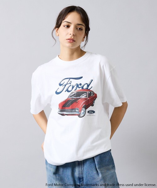 GOOD ROCK SPEED（グッドロックスピード）の「【GOOD ROCK SPEED / グッドロックスピード】FORD ロゴプリント/FORD Ringer /CARグラフィック/ユニセックス（Tシャツ/カットソー・メンズ・ネイビー/ホワイト系その他/ホワイト系その他2・M/L/XL）」の15枚目の写真
