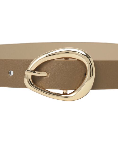 Green　Parks（グリーンパークス）の「ニュアンスバックルベルト（ベルト・レディース・ブラック/ベージュ・FREE）」の4枚目の写真