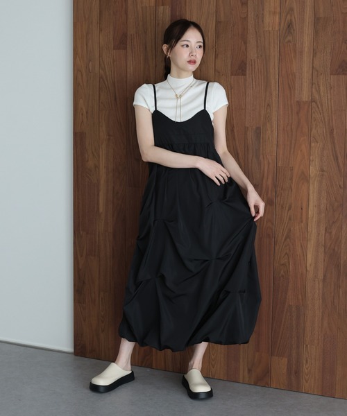 J by blue(ジェイバイブルー)の「ランダムタックバルーンキャミワンピース(ワンピース・レディース・アイボリー/ブラック・MEDIUM)」の18枚目の写真