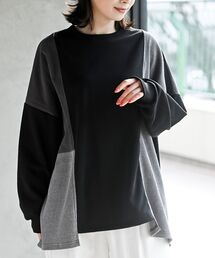 裏毛ワッフル切替チュニック