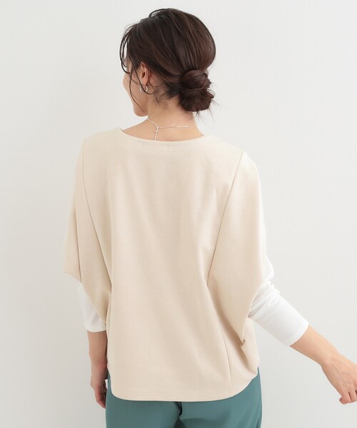SHOO・LA・RUE（シューラルー）の「【2点セット】体型カバーにも ポンチョ風 スエードトップス+ロンT（その他トップス・レディース・アイボリー/ブラウン系その他/ライトグレー・02/03/04）」の5枚目の写真
