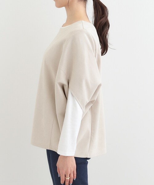 SHOO・LA・RUE（シューラルー）の「【2点セット】体型カバーにも ポンチョ風 スエードトップス+ロンT（その他トップス・レディース・アイボリー/ブラウン系その他/ライトグレー・02/03/04）」の17枚目の写真