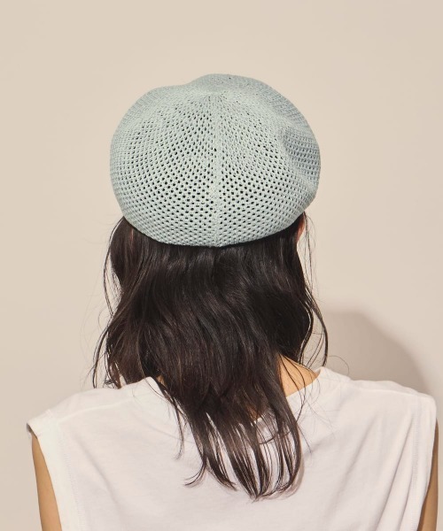 arth(アース)の「arth Linen Mesh Beret / アース(ハンチング/ベレー帽・レディース・パープル/ブラック/ライトブルー・M/57.5cm)」の6枚目の写真