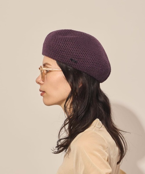 arth(アース)の「arth Linen Mesh Beret / アース(ハンチング/ベレー帽・レディース・パープル/ブラック/ライトブルー・M/57.5cm)」の10枚目の写真