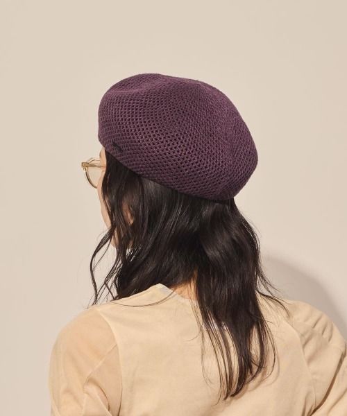 arth(アース)の「arth Linen Mesh Beret / アース(ハンチング/ベレー帽・レディース・パープル/ブラック/ライトブルー・M/57.5cm)」の11枚目の写真