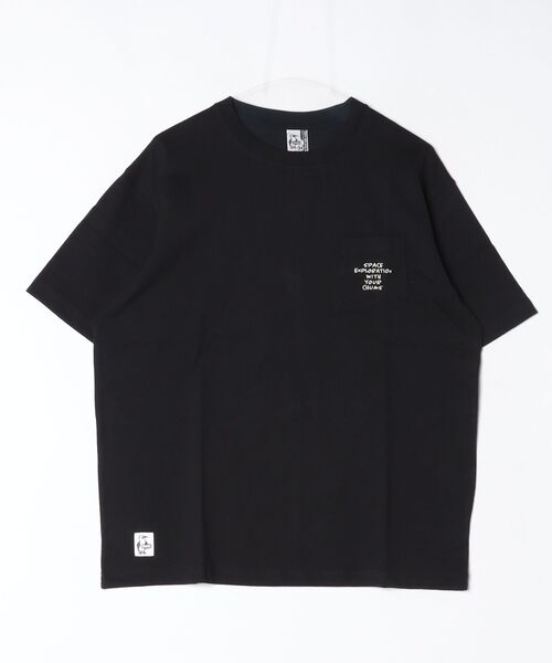 CHUMS（チャムス）の「CHUMS/チャムス　スペースブービースペースシップポケットTEE　Space Booby Spaceship Pocket TEE（Tシャツ/カットソー・メンズ・ブラック/ホワイト・L/M/S）」の14枚目の写真