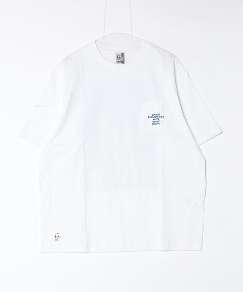 CHUMS（チャムス）の「CHUMS/チャムス　スペースブービースペースシップポケットTEE　Space Booby Spaceship Pocket TEE（Tシャツ/カットソー・メンズ・ブラック/ホワイト・L/M/S）」の9枚目の写真