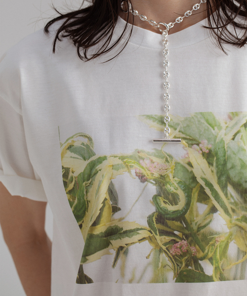 Noble(ノーブル)の「フラワーフォトプリントT(Tシャツ/カットソー・レディース・ライトホワイト/ホワイト系その他/ホワイト/ホワイト×ホワイト・FREE)」の20枚目の写真