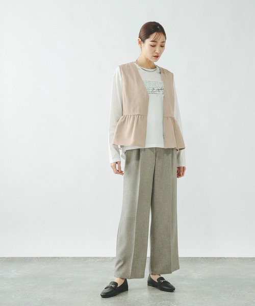 GLOBAL WORK(グローバルワーク)の「ピーチサテンベスト/636611(ベスト・レディース・ライトベージュ/グレー・MEDIUM/LARGE)」の7枚目の写真