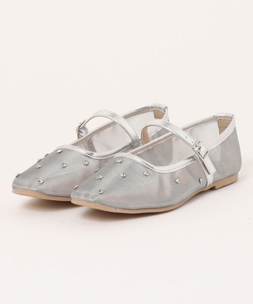 Bridget Birkin(ブリジットバーキン)の「【Bridget Birkin】ドットビジューチュールフラットシューズ(561523)(パンプス・レディース・ブラック系その他/ゴールド系その他/シルバー系その他・22.5/23/23.5/24/24.5)」の10枚目の写真