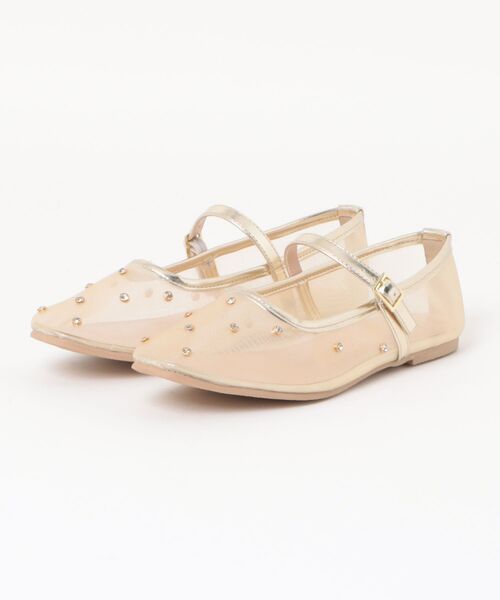 Bridget Birkin(ブリジットバーキン)の「【Bridget Birkin】ドットビジューチュールフラットシューズ(561523)(パンプス・レディース・ブラック系その他/ゴールド系その他/シルバー系その他・22.5/23/23.5/24/24.5)」の8枚目の写真