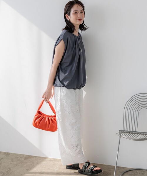 組曲（クミキョク）の「サマージャージーバルーンシルエット カットソー（Tシャツ/カットソー・レディース・ネイビー系/グレー系・S2）」の22枚目の写真