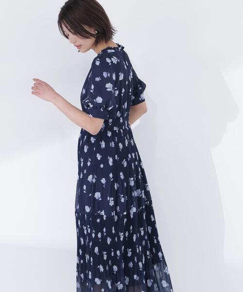 NATURAL BEAUTY BASIC（ナチュラルビューティーベーシック）の「◇ぼかしフラワープリントワンピース（ワンピース・レディース・ブルー系その他6/ブルー系その他/ホワイト系その他・P/S/MEDIUM）」の13枚目の写真