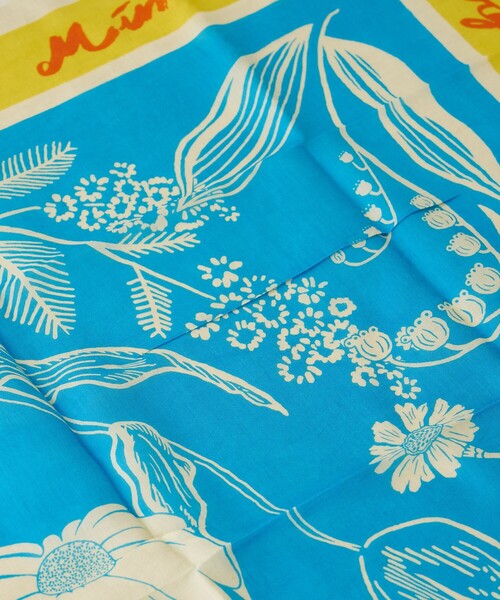 Rouge vif(ルージュヴィフ)の「【manipuri/マニプリ】フローラ コットンシルクストール 120×120 インド製(ストール/ショール・レディース・オレンジ/ブルー・フリー)」の13枚目の写真