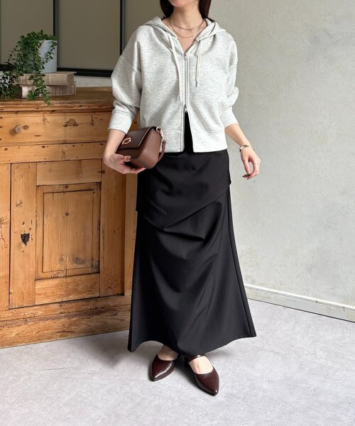 Thevon(ゼボン)の「Wジップボンディングパーカー(パーカー・レディース・グレー/ブラック/アイボリー・FREE)」の8枚目の写真