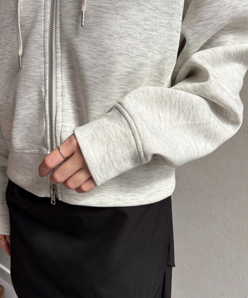 Thevon(ゼボン)の「Wジップボンディングパーカー(パーカー・レディース・グレー/ブラック/アイボリー・FREE)」の16枚目の写真