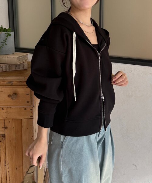 Thevon(ゼボン)の「Wジップボンディングパーカー(パーカー・レディース・グレー/ブラック/アイボリー・FREE)」の21枚目の写真