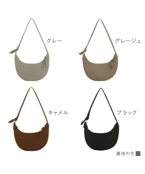 LASIEM(ラシエム)の「ショルダーバッグ ボストンバッグ レディース ハーフムーンラウンド ワンショルダー 大容量 肩掛け 斜め掛け 薄型(ショルダーバッグ・レディース・ブラウン/ライトグレー/ブラック/グレー・FREE)」の21枚目の写真