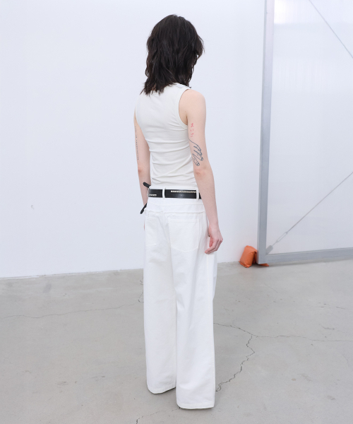 LCDC TM（エルシーディーシーティーエム）の「FRAYED LINE DETAIL PANTS (WHITE)（その他パンツ・レディース・その他・SMALL/MEDIUM）」の3枚目の写真