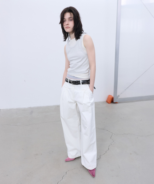 LCDC TM（エルシーディーシーティーエム）の「FRAYED LINE DETAIL PANTS (WHITE)（その他パンツ・レディース・その他・SMALL/MEDIUM）」の5枚目の写真