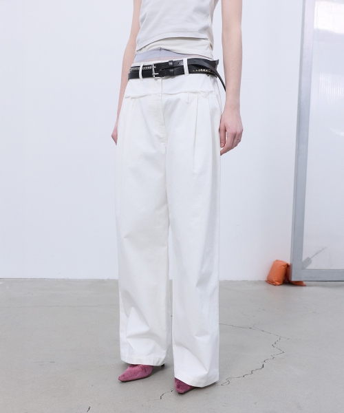 LCDC TM（エルシーディーシーティーエム）の「FRAYED LINE DETAIL PANTS (WHITE)（その他パンツ・レディース・その他・SMALL/MEDIUM）」の6枚目の写真