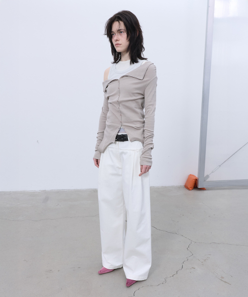 LCDC TM（エルシーディーシーティーエム）の「FRAYED LINE DETAIL PANTS (WHITE)（その他パンツ・レディース・その他・SMALL/MEDIUM）」の11枚目の写真