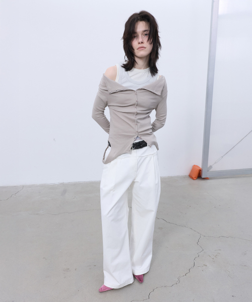 LCDC TM（エルシーディーシーティーエム）の「FRAYED LINE DETAIL PANTS (WHITE)（その他パンツ・レディース・その他・SMALL/MEDIUM）」の13枚目の写真