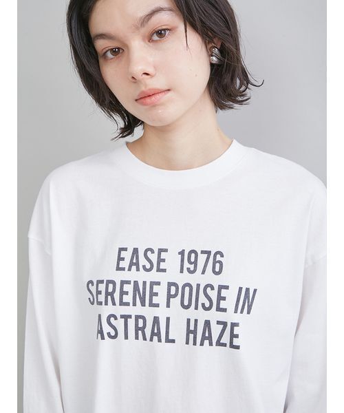 Mila Owen(ミラオーウェン)の「3段ロゴグラフィックロングTシャツシャツ(Tシャツ/カットソー・レディース・ホワイト/ピンク/クリーム・F)」の8枚目の写真