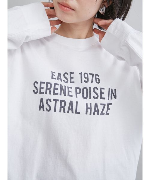 Mila Owen(ミラオーウェン)の「3段ロゴグラフィックロングTシャツシャツ(Tシャツ/カットソー・レディース・ホワイト/ピンク/クリーム・F)」の11枚目の写真