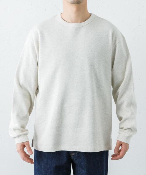 URBAN RESEARCH(アーバンリサーチ)の「『UR TECH』度詰めワッフルロングスリーブ(Tシャツ/カットソー・メンズ・ライトグレー/ブラック/ホワイト/オートミール・SMALL/X-LARGE/LARGE/MEDIUM)」の15枚目の写真