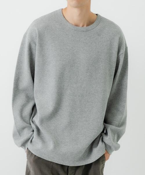 URBAN RESEARCH(アーバンリサーチ)の「『UR TECH』度詰めワッフルロングスリーブ(Tシャツ/カットソー・メンズ・ライトグレー/ブラック/ホワイト/オートミール・SMALL/X-LARGE/LARGE/MEDIUM)」の5枚目の写真