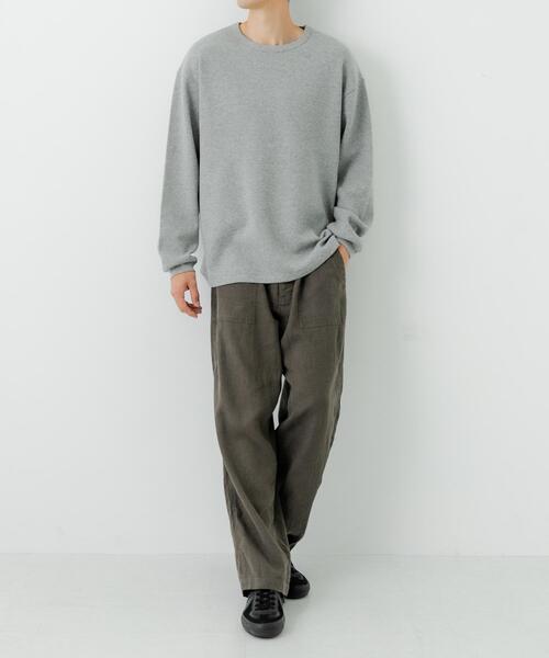 URBAN RESEARCH(アーバンリサーチ)の「『UR TECH』度詰めワッフルロングスリーブ(Tシャツ/カットソー・メンズ・ライトグレー/ブラック/ホワイト/オートミール・SMALL/X-LARGE/LARGE/MEDIUM)」の7枚目の写真