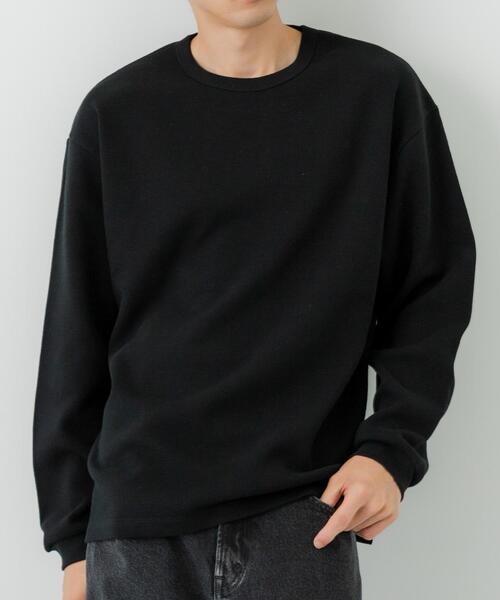 URBAN RESEARCH(アーバンリサーチ)の「『UR TECH』度詰めワッフルロングスリーブ(Tシャツ/カットソー・メンズ・ライトグレー/ブラック/ホワイト/オートミール・SMALL/X-LARGE/LARGE/MEDIUM)」の16枚目の写真