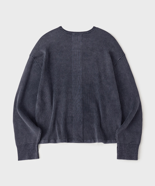 HOOVES（フーブス）の「マルチリップウォッシュドニットスリーブ[ストーンネイビー]（ニット/セーター・メンズ・その他・MEDIUM/LARGE/X-LARGE）」の2枚目の写真