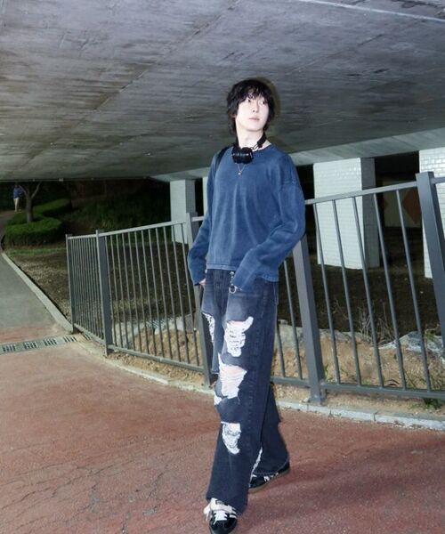 HOOVES（フーブス）の「マルチリップウォッシュドニットスリーブ[ストーンネイビー]（ニット/セーター・メンズ・その他・MEDIUM/LARGE/X-LARGE）」の6枚目の写真