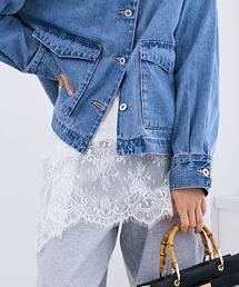 le.coeur blanc | 裾レースキャミブラウス(シャツ/ブラウス)