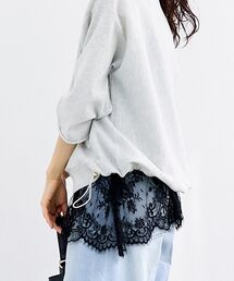 le.coeur blanc | 裾レースキャミブラウス(シャツ/ブラウス)