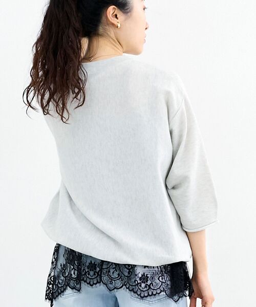 le.coeur blanc（ルクールブラン）の「裾レースキャミブラウス（シャツ/ブラウス・レディース・ブラック/オフホワイト・38）」の15枚目の写真