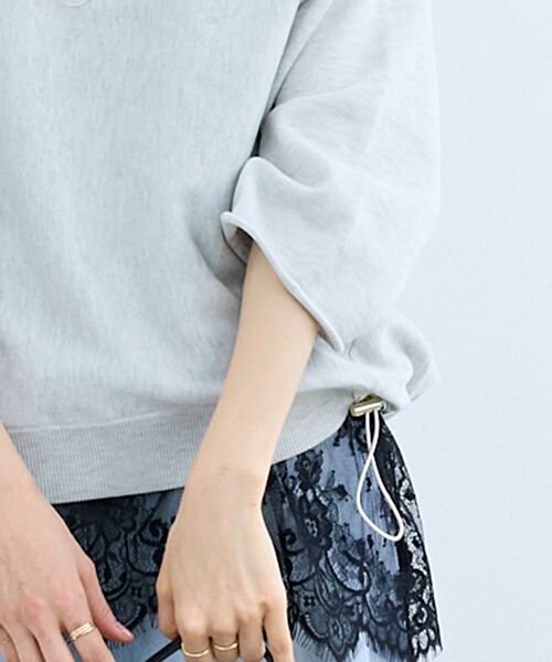 le.coeur blanc（ルクールブラン）の「裾レースキャミブラウス（シャツ/ブラウス・レディース・ブラック/オフホワイト・38）」の18枚目の写真