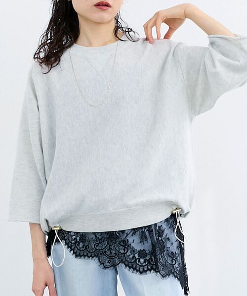 le.coeur blanc(ルクールブラン)の「裾レースキャミブラウス(シャツ/ブラウス・レディース・ブラック/オフホワイト・38)」の19枚目の写真
