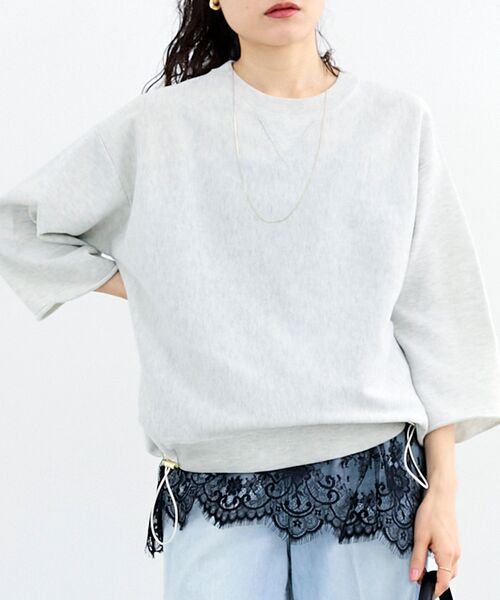 le.coeur blanc(ルクールブラン)の「裾レースキャミブラウス(シャツ/ブラウス・レディース・ブラック/オフホワイト・38)」の21枚目の写真