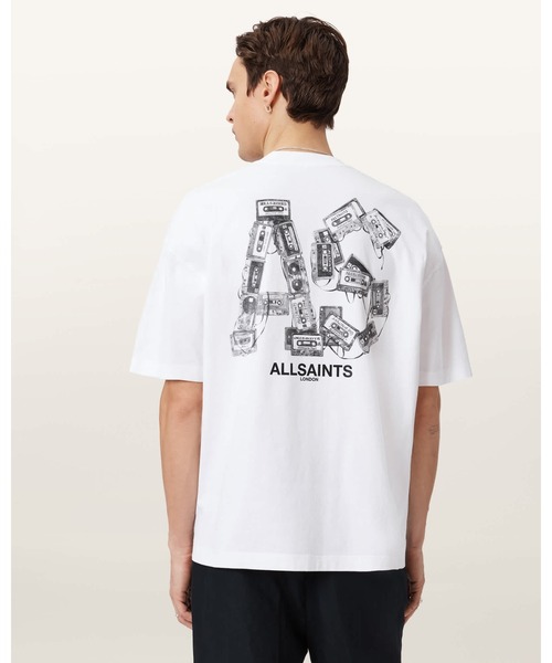 ALLSAINTS（オールセインツ）の「MIXTAPE OVERSIZED GRAPHIC T-SHIRT | MIXTAPE オーバーサイズ グラフィック Tシャツ（Tシャツ/カットソー・メンズ・ホワイト・XS/S/L/XL）」の6枚目の写真