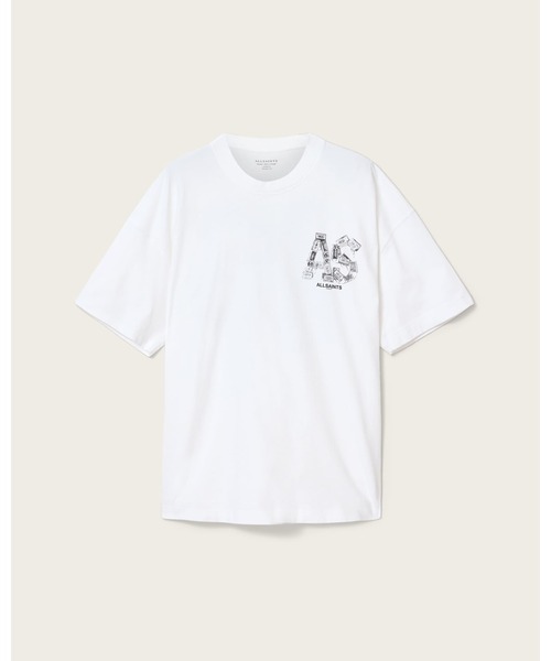 ALLSAINTS（オールセインツ）の「MIXTAPE OVERSIZED GRAPHIC T-SHIRT | MIXTAPE オーバーサイズ グラフィック Tシャツ（Tシャツ/カットソー・メンズ・ホワイト・XS/S/L/XL）」の7枚目の写真