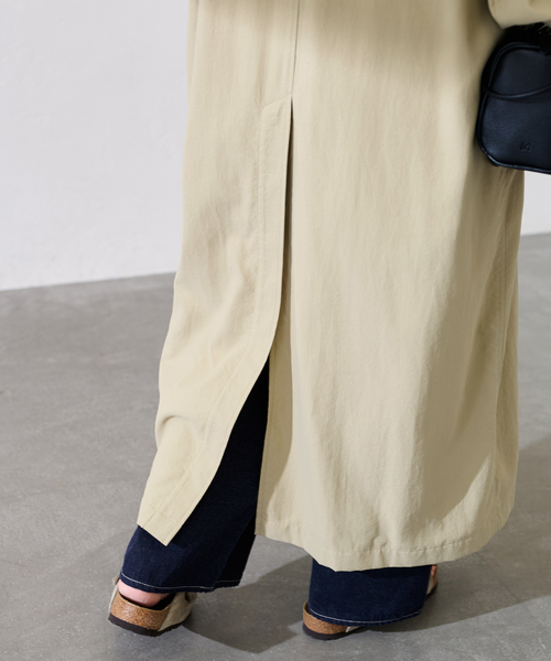 FRAMeWORK（フレームワーク）の「JANE SMITH/ジェーンスミス NYLON TWILL BALMACANコート（ステンカラーコート・レディース・ベージュ・FREE）」の7枚目の写真