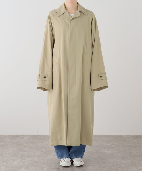 FRAMeWORK（フレームワーク）の「JANE SMITH/ジェーンスミス NYLON TWILL BALMACANコート（ステンカラーコート・レディース・ベージュ・FREE）」の8枚目の写真