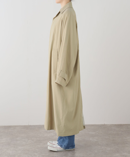 FRAMeWORK（フレームワーク）の「JANE SMITH/ジェーンスミス NYLON TWILL BALMACANコート（ステンカラーコート・レディース・ベージュ・FREE）」の9枚目の写真