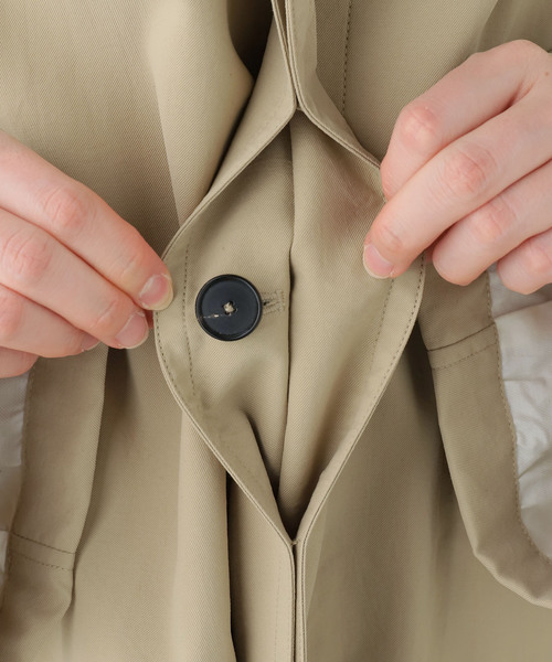 FRAMeWORK（フレームワーク）の「JANE SMITH/ジェーンスミス NYLON TWILL BALMACANコート（ステンカラーコート・レディース・ベージュ・FREE）」の15枚目の写真