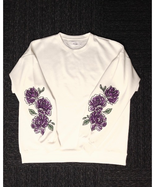 ATELANE（アテレーン）の「ATELANE/ダンボールポンチ ランダムフラワー刺繍 L/S TEE（Tシャツ/カットソー・メンズ・ブラウン/オフホワイト・MEDIUM/LARGE）」の13枚目の写真