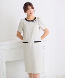 Rose Tiara（ローズティアラ）の「【接触冷感 イージーケア】リネンライクバックリボンワンピース（ワンピース）」